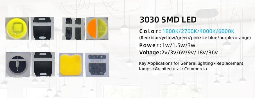 Custom Dual Color Temperature Warm / Natural / Pure / Cool / Cold White Double Colours Diode 3030 Dual Color LED