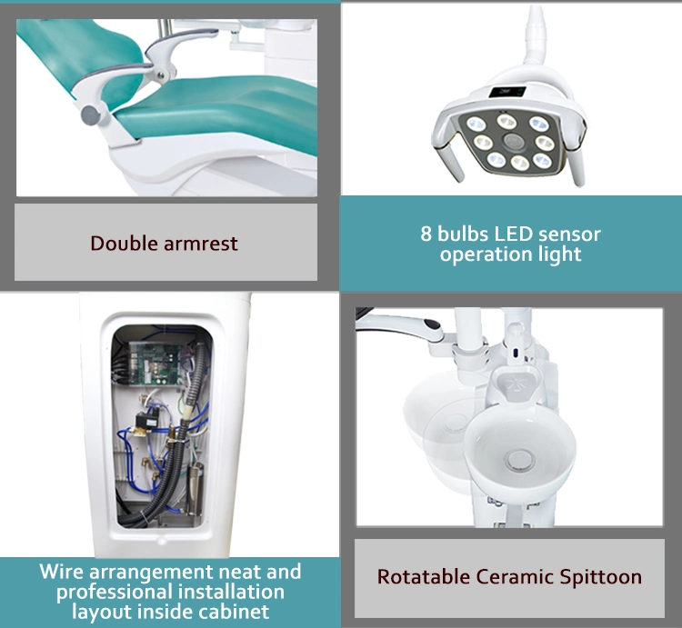 Factory Direct Supply Medical Integral Dental Unit Chair with CE Approved LED Curing Light