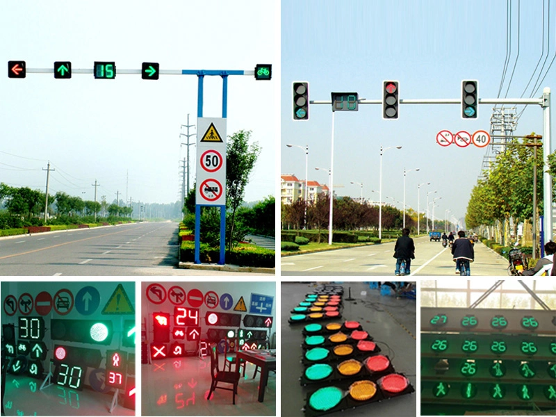 Full Ball Solar Street LED Traffic Light with Brackets with High Quality