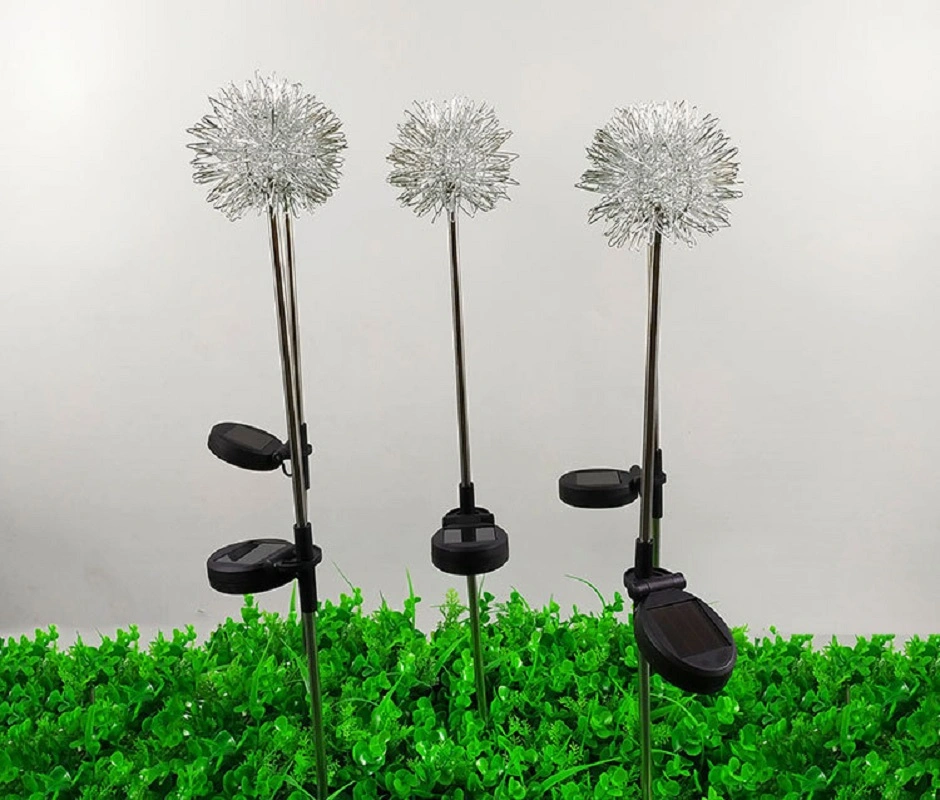 LED Ball Dandelion Flower Stake Light Solar Energy Rechargeable for Outdoor Garden Patio Pathway Porch Backyard Esg16592