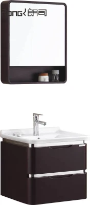 Meubles en bois de Cabinet de vanité de salle de bains de miroir de LED de conception moderne de luxe
