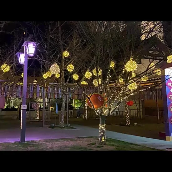 Commerce de gros maison moderne jardin LED décoration extérieure boule suspendue de luxe lumière de chaîne