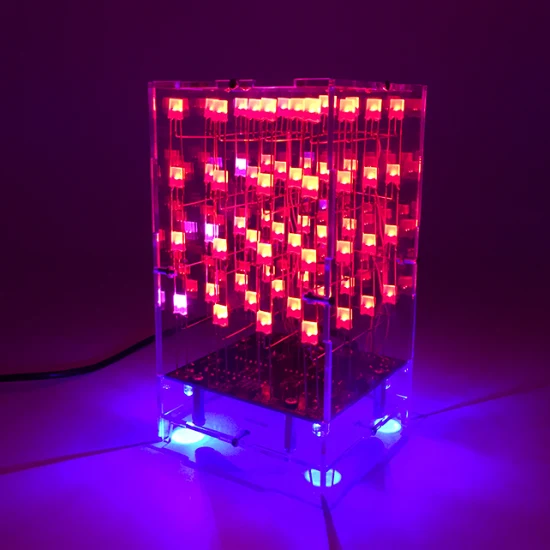 Spectrum 444 Double Couleur Lumière Cube Puce Unique Micro-ordinateur DIY Kit Électronique DIY Production Brouillard LED Lumière Pièces Kit