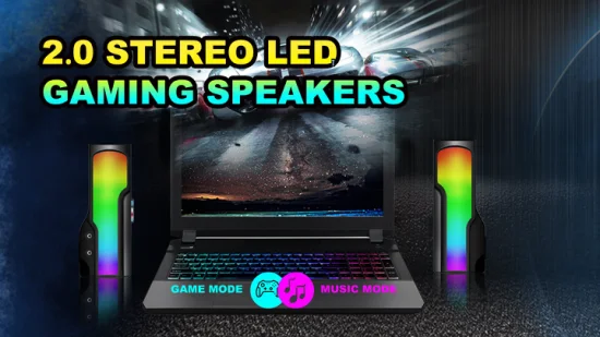 Haut-parleur d'ordinateur de qualité sonore ambiophonique stéréo Bluetooth Party LED pour la maison en plein air