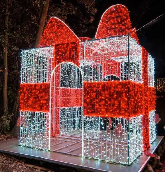 3D grand 3 pièces Plug-in LED éclairé vacances cadre décoratif cerf famille Motif lumière intérieur extérieur boule de noël décor lumière